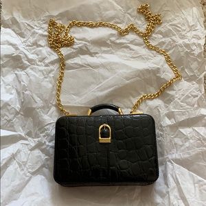 Estelle Danan Paris small faux croc clutch